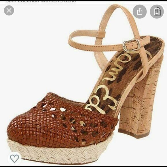 Sam Edelman Rella cork heel shoes, size 7 1/2 - Picture 1 of 12